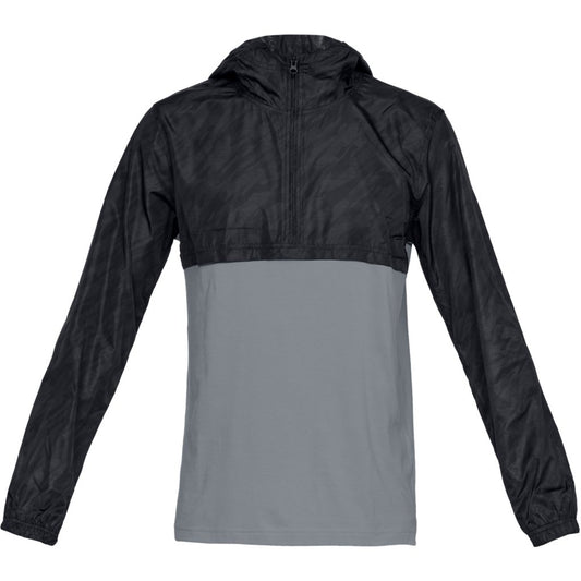 Under Armour Mens Wind Anorak- Black/Grey