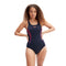 Speedo Womens Placement Muscleback One Piece - Navy/Pink
