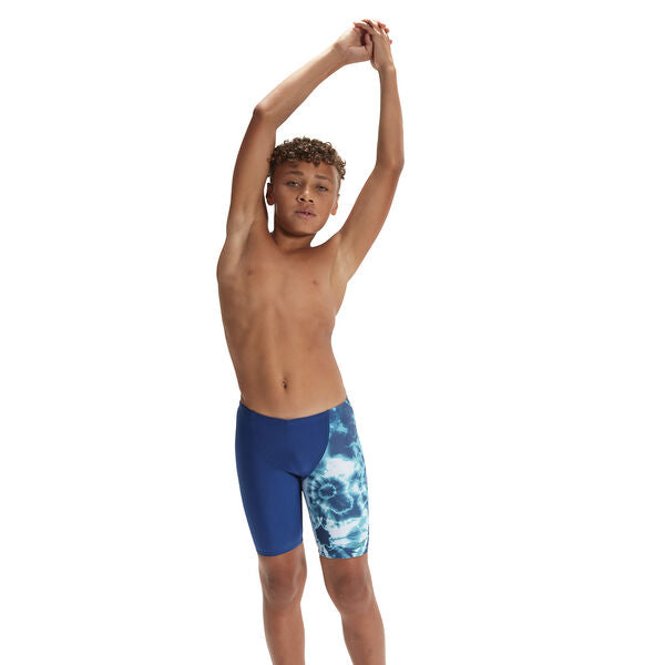 Speedo Boys Digital Allover V Cut Jammer - Blue