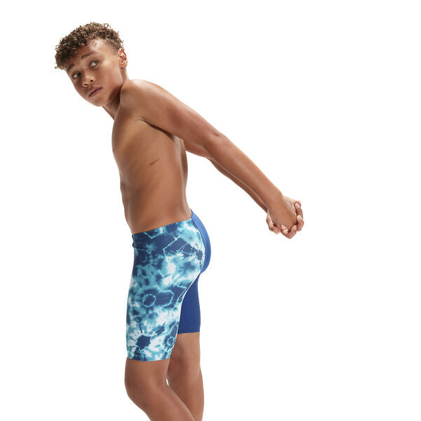 Speedo Boys Digital Allover V Cut Jammer - Blue