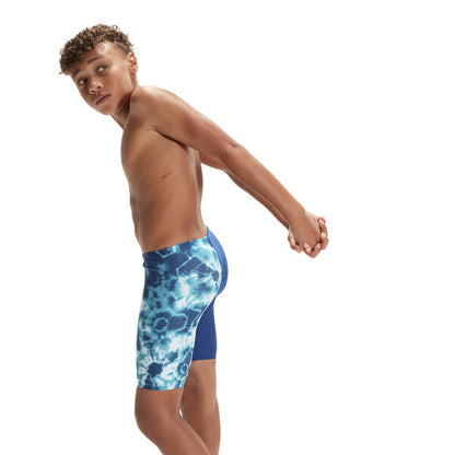 Speedo Boys Digital Allover V Cut Jammer - Blue