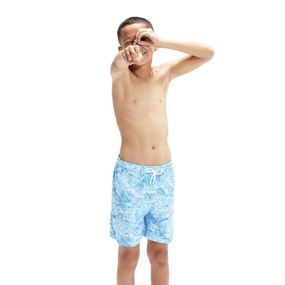 Speedo Boys Printed 15" Watershort - Blue/Blue