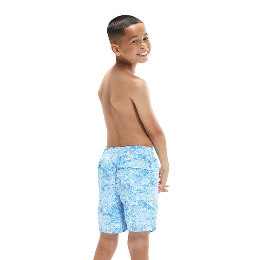 Speedo Boys Printed 15" Watershort - Blue/Blue