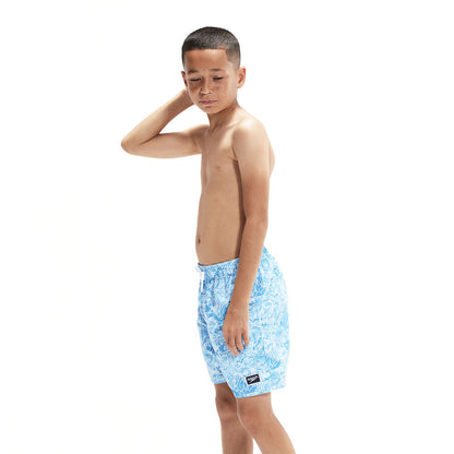 Speedo Boys Printed 15" Watershort - Blue/Blue