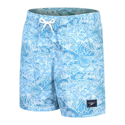 Speedo Boys Printed 15" Watershort - Blue/Blue