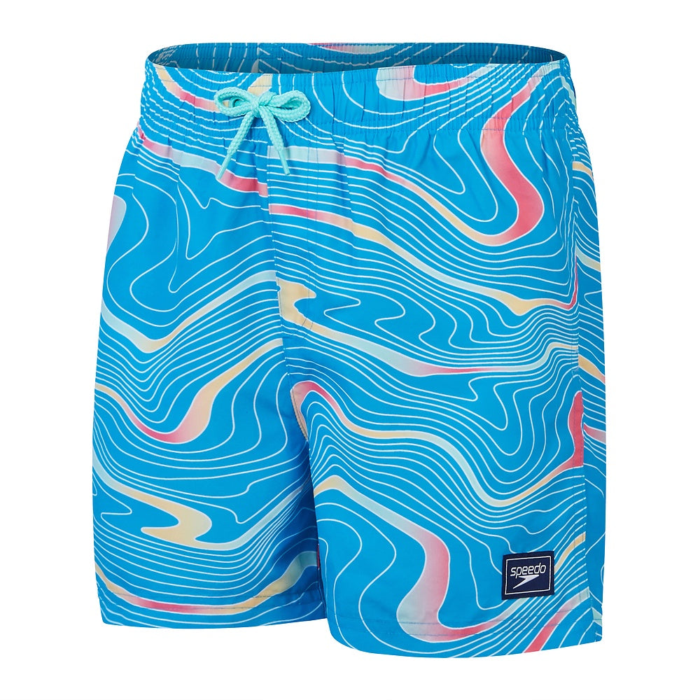 Speedo Boys Digital Printed 13" Watershort - Pool/Arctic Glass/Pumpkin Spice/Summer Yellow/Fandango Pink