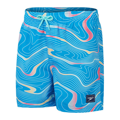 Speedo Boys Digital Printed 13" Watershort - Pool/Arctic Glass/Pumpkin Spice/Summer Yellow/Fandango Pink