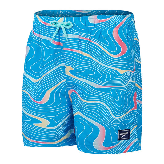 Speedo Boys Digital Printed 13" Watershort - Pool/Arctic Glass/Pumpkin Spice/Summer Yellow/Fandango Pink