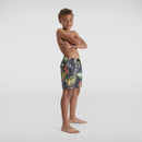 Speedo Boys Printed 15" Watershort - Black/Green