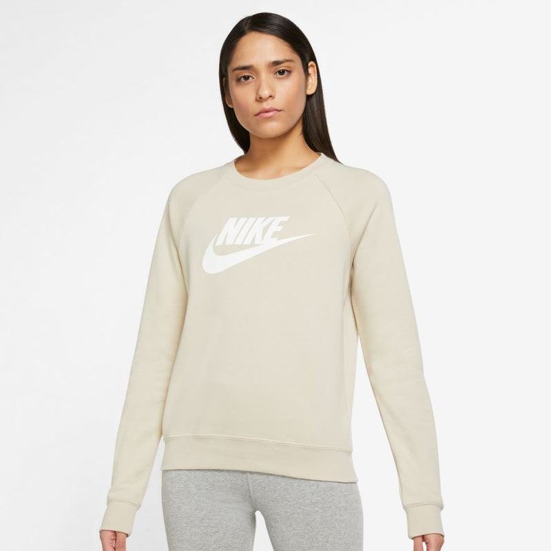 Nike Sportswear Essential Women's Fleece Crew - Rattan/White