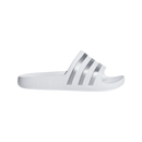 Adidas Kids Adilette Aqua Slides- White/Silver