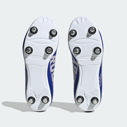 Adidas Rugby Junior Soft Ground Boots - Lucid Blue/ Silver Dawn/ Cloud White