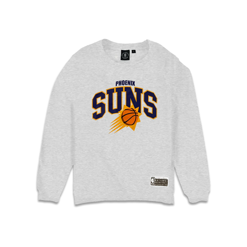 NBA Essentials Phoenix Suns Arch Logo Crew - White Marl