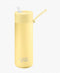 Frank Green 20oz Stainless Steel Ceramic Reusable Bottle with Straw Lid - Buttermilk