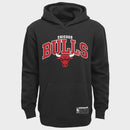 NBA Essentials Mens Chicago Bulls Arch Logo Hoody - Black