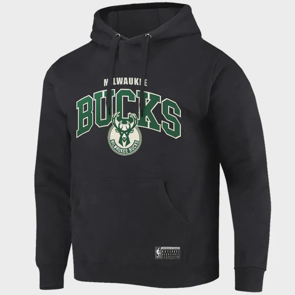 NBA Essentials Milwaukee Bucks Arch Logo Hoody - Black