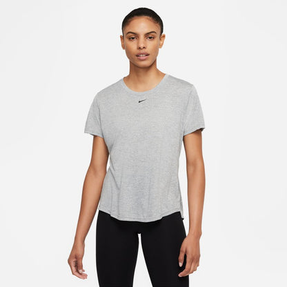 Nike Dri-FIT One Women's Standard Fit Short-Sleeve Top - Grey