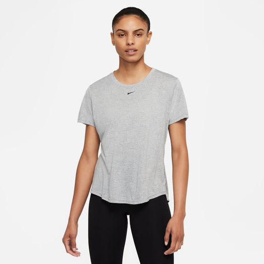 Nike Dri-FIT One Women's Standard Fit Short-Sleeve Top - Grey