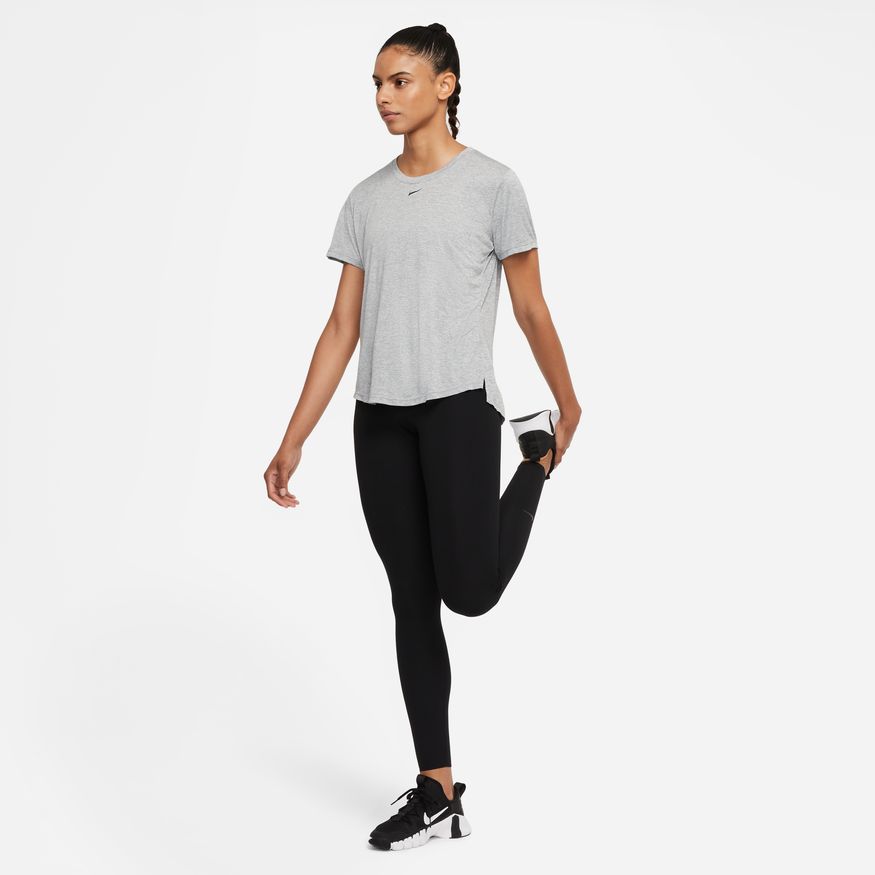 Nike Dri-FIT One Women's Standard Fit Short-Sleeve Top - Grey