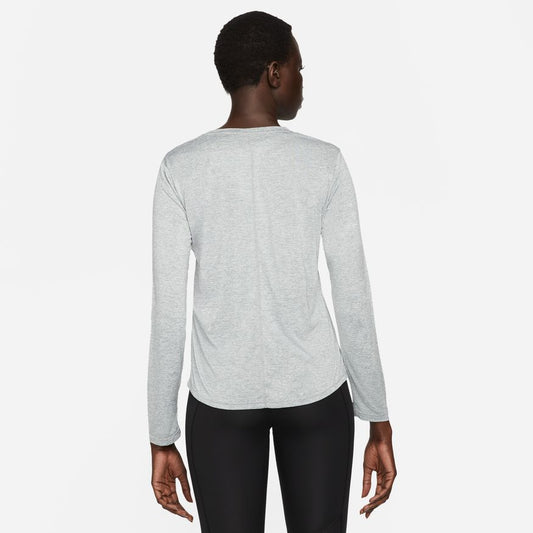 Nike Womens One Drifit Long Sleeve Top - Grey