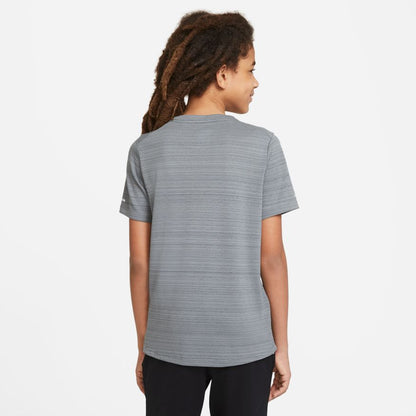 Nike Kids Dr-Fit Miler Short Sleeve Tee- Grey