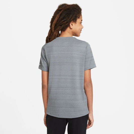 Nike Kids Dr-Fit Miler Short Sleeve Tee- Grey