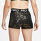 Nike Pro Women's Mid-Rise 3" Printed Training Shorts - Black/Gold