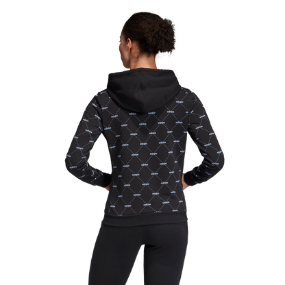 Adidas Womens Linear Graphic Hoody- Black