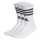 Adidas 3-Stripes Cushioned Crew Socks 3 Pairs - White/Black
