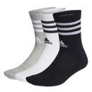 Adidas 3-Stripes Cushioned Crew Socks 3 Pairs - Grey heather/White/Black