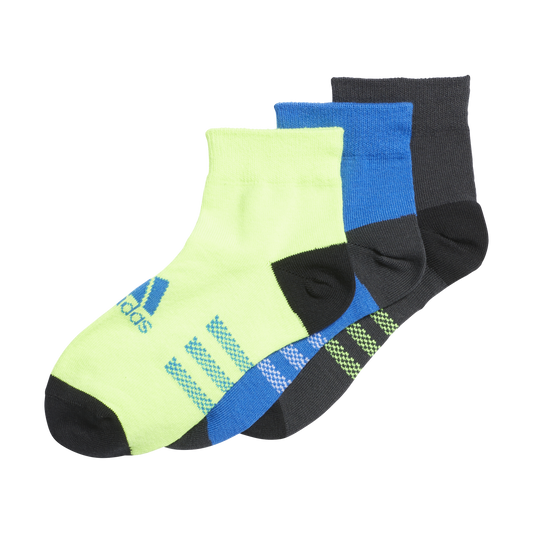 Adidas Kids Ankle Socks 3 Pairs - Carbon/Broyal/Luclem