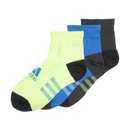 Adidas Kids Ankle Socks 3 Pairs - Carbon/Broyal/Luclem