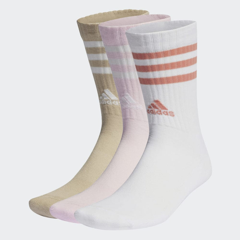 Adidas 3 Stripes Cotton Crew Socks 3 Pairs