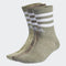 Adidas 3 Stripes Stonewash Cotton Crew Socks 3 Pairs - Shadow Olive / Olive Strata / Silver Pebble