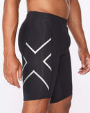 2XU Mens Core Compression Shorts - Black/Silver