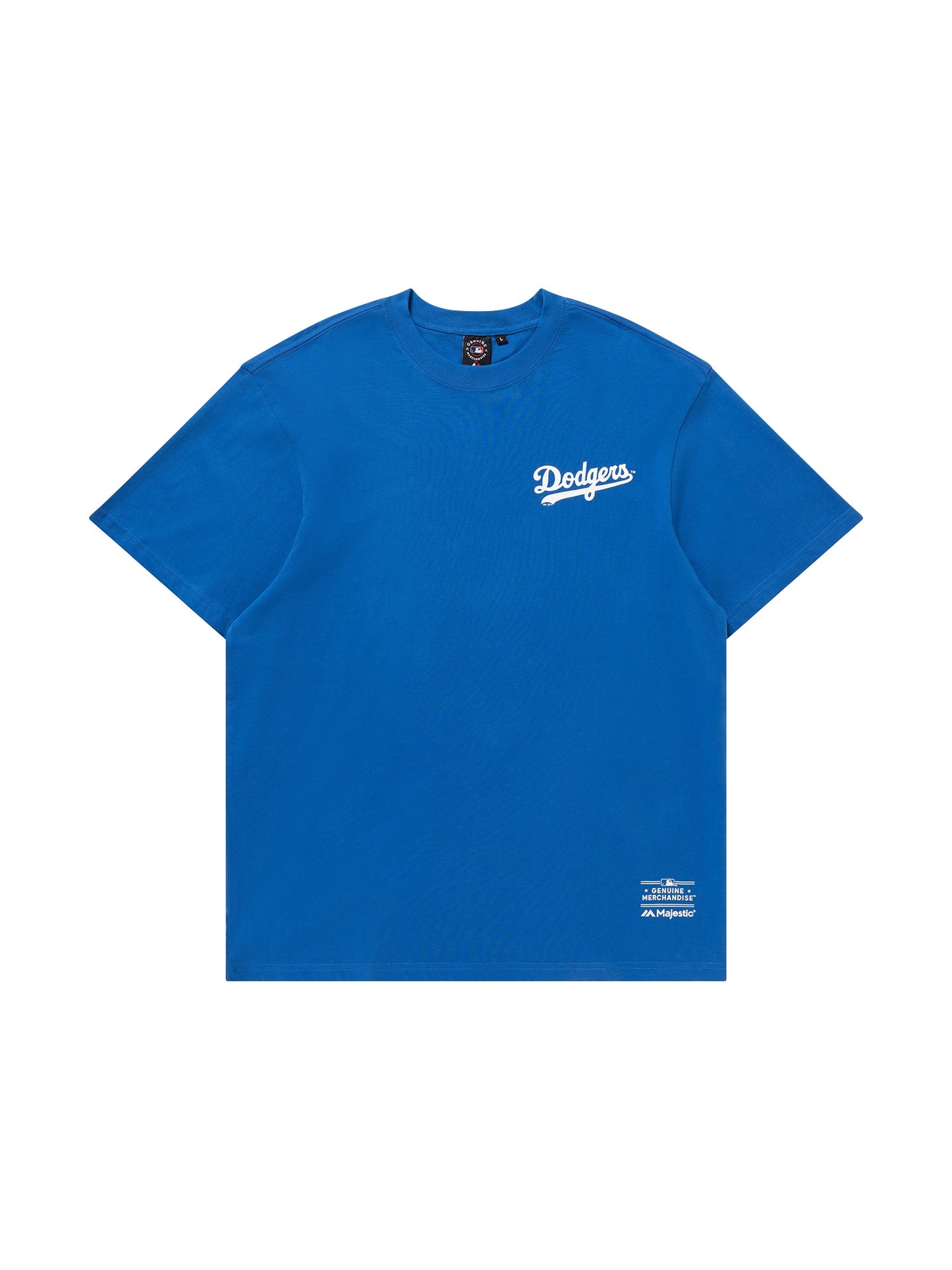 Majestic Athletic LA Dodgers Team Crest F & B Tee - Classic Blue