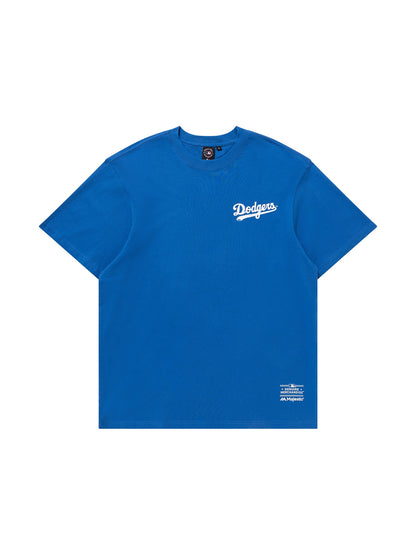Majestic Athletic LA Dodgers Team Crest F & B Tee - Classic Blue