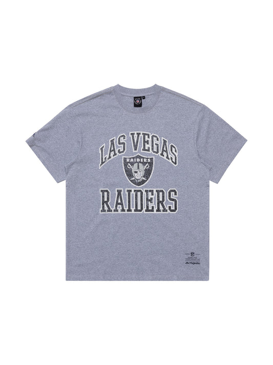 Majestic Athletic Cracked Puff Arch Tee - Las Vegas Raiders