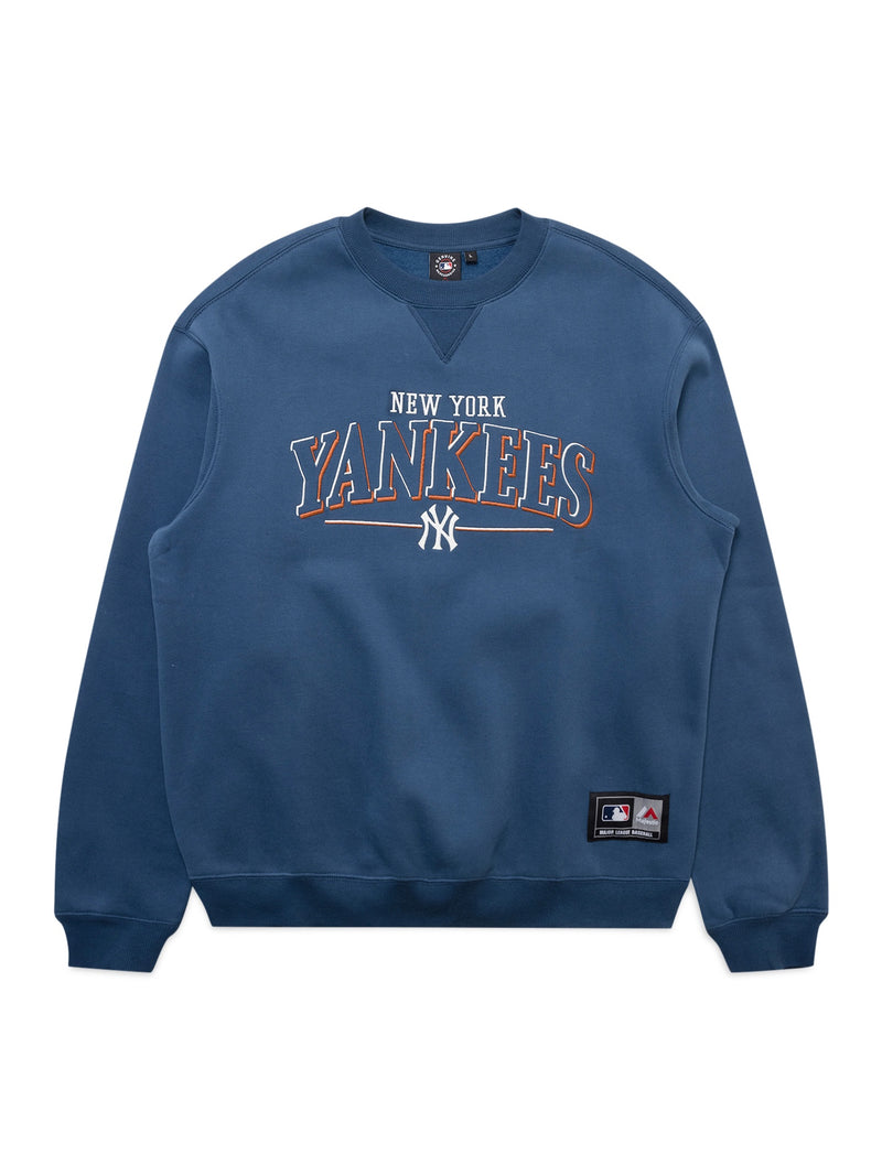 Majestic Athletic NY Yankees Double Shadow Crew - French Navy