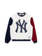 Majestic Athletic NY Yankees Contrast Sleeve Crew - Navy/Rhubarb