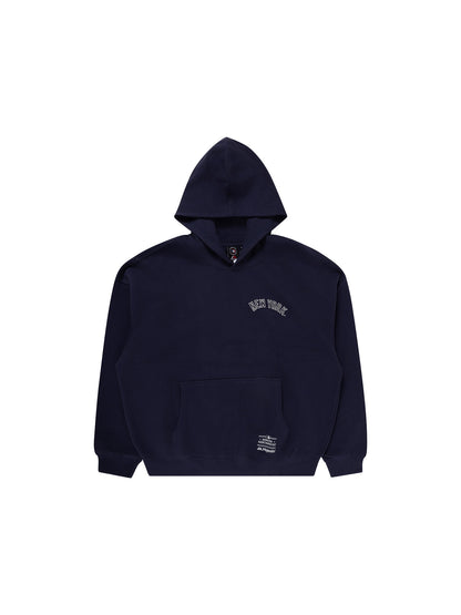 Majestic Athletic NY Yankees CLSC Crest Fleece Hoody - True Navy