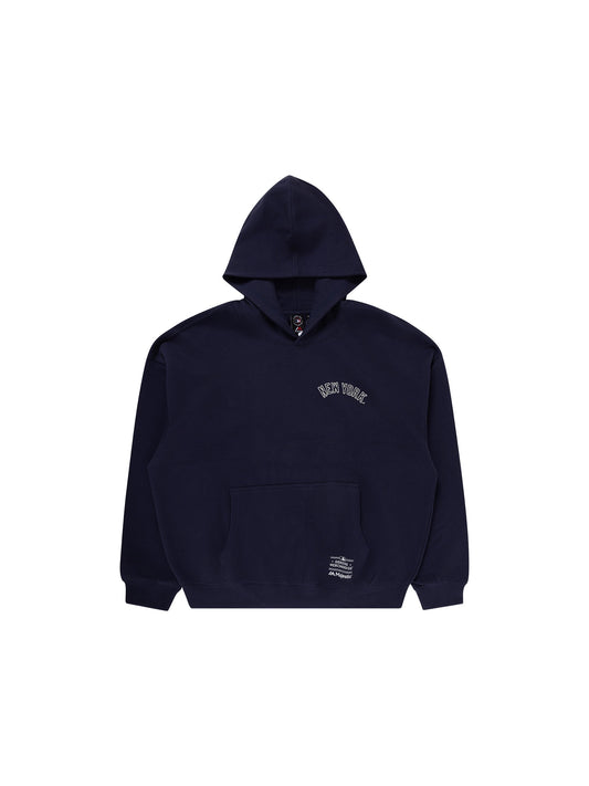 Majestic Athletic NY Yankees CLSC Crest Fleece Hoody - True Navy