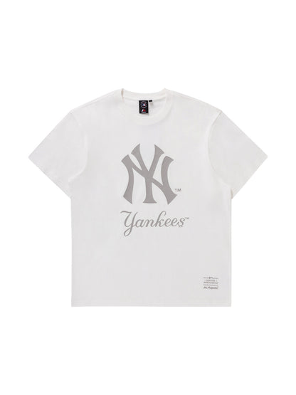 Majestic Athletic NY Yankees Tonal Team Crest Tee - Vintage White