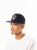 Mitchell & Ness Black and Team Colour Logo Classic Red Snapback - Brooklyn Nets