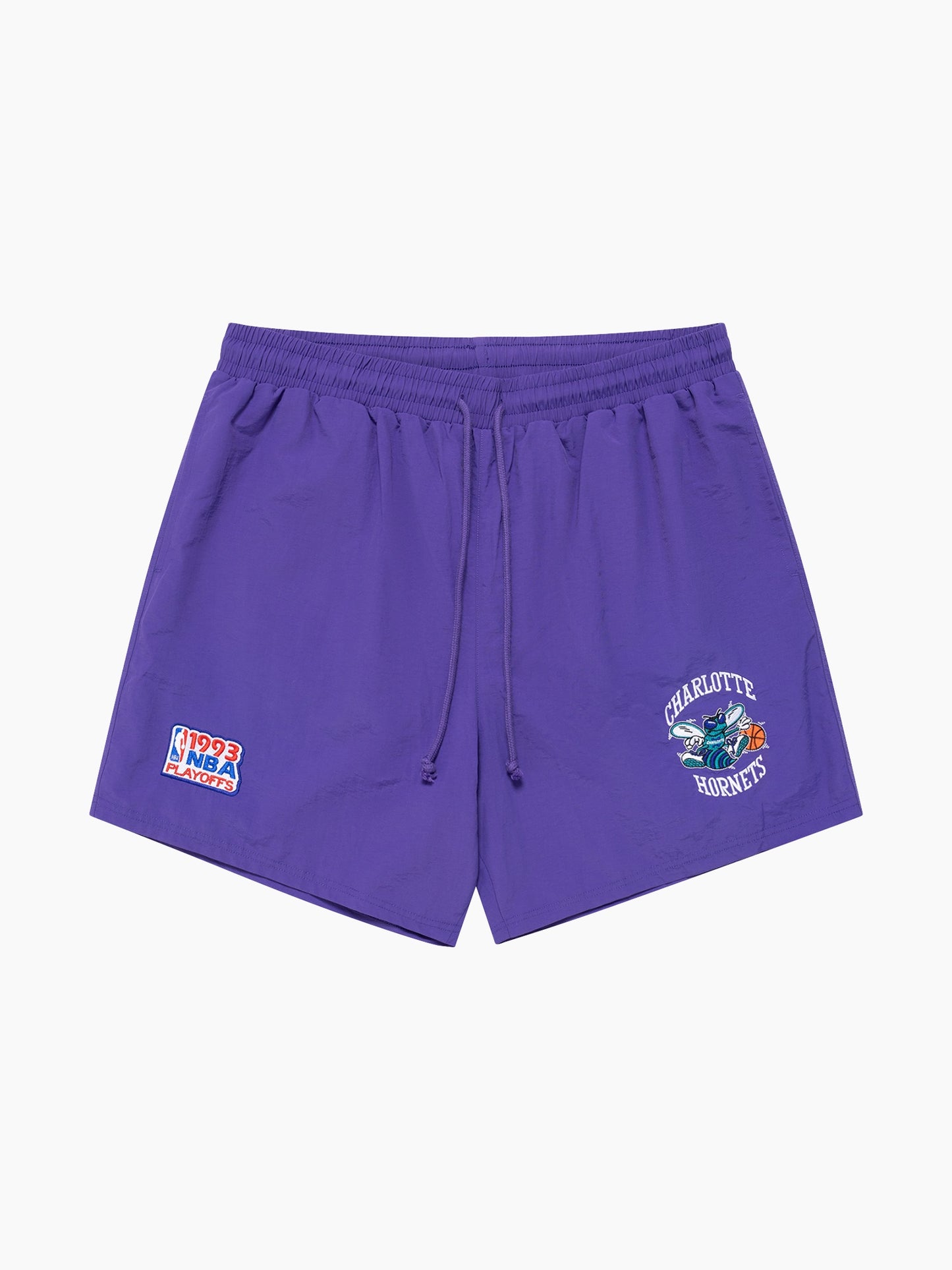 Mitch & Ness Mens Hornets 1993 Playoff Shorts - Hornet Purple
