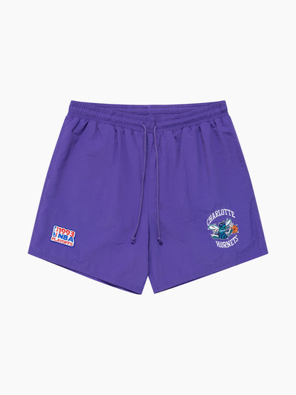 Mitch & Ness Mens Hornets 1993 Playoff Shorts - Hornet Purple