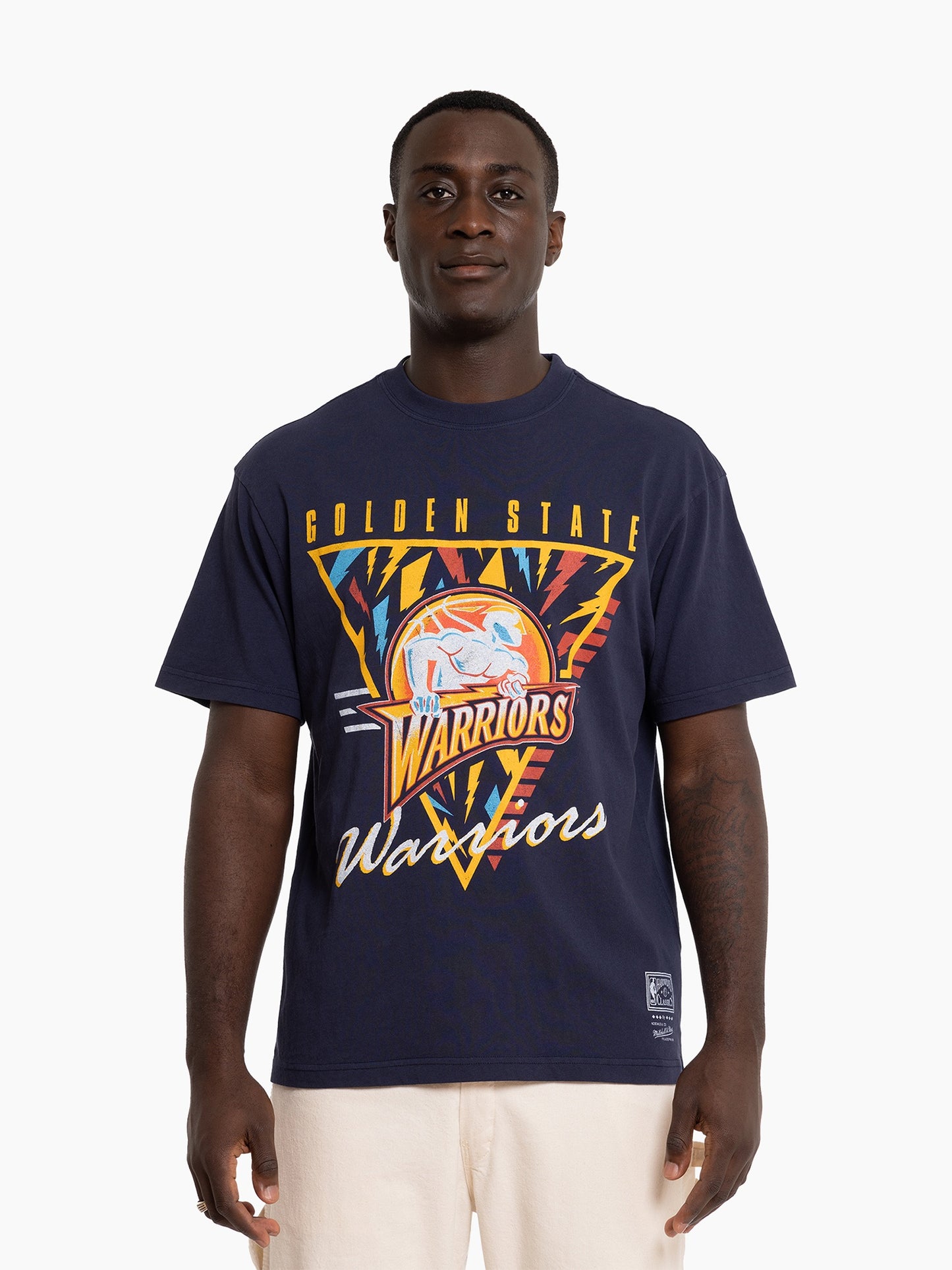Mitchell & Ness Golden State Warriors Tri Logo Tee - Warriors Blue