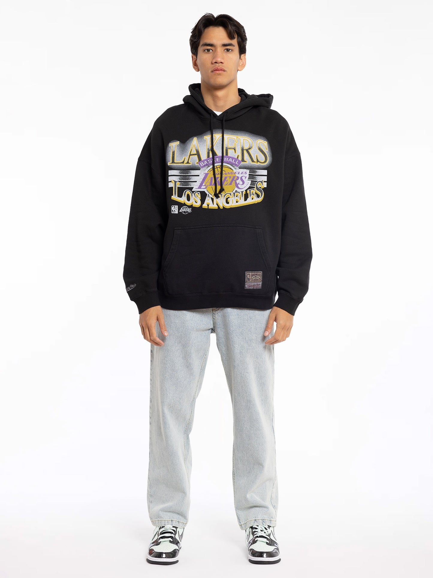 Mitchell & Ness Glow Arch Hoodie - LA Lakers - Vintage Black