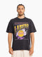 Mitchell & Ness LA Lakers Brush Off 2.0 Tee - Black