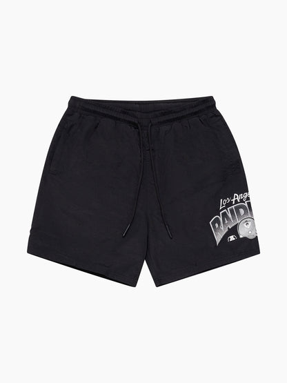 Mitchell & Ness Los Angeles Raiders Big Hit Nylon Shorts - Black
